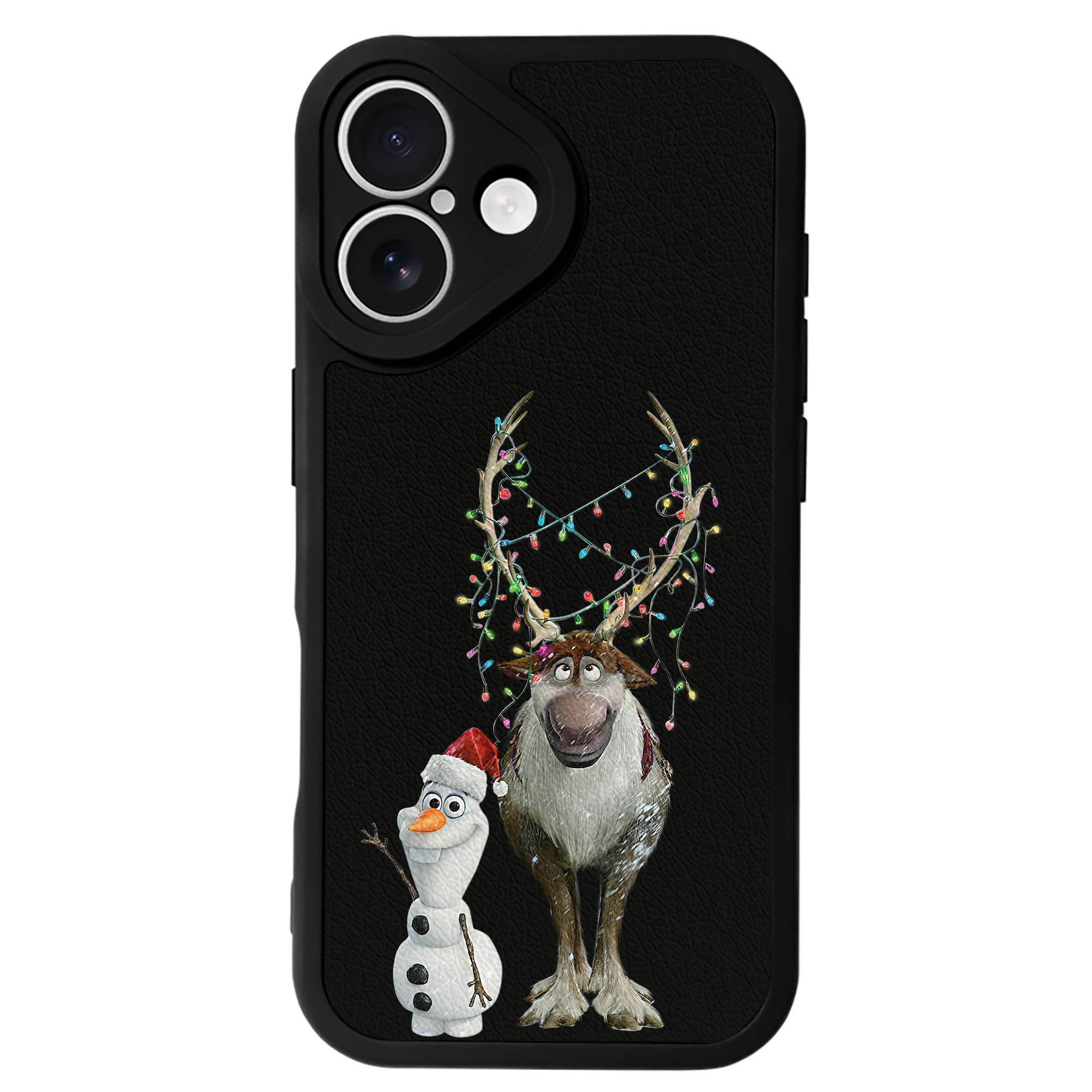 （画像用） アナと雪の女王 アンナ エルサ Frozen Anna Elsa 【iPhone 16シリーズ対応】シリコンスマホケース（レザー調） 材質：シリコン
